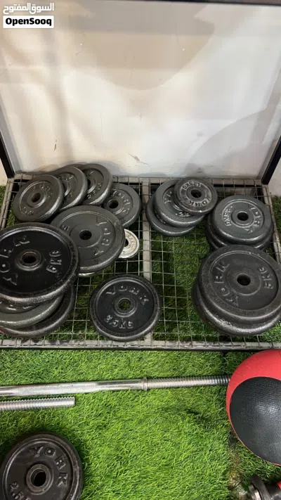 دانبيل و اوزان حرة و بار مع الاستاند للبيع Dumbbells free weights and bars for sale 4