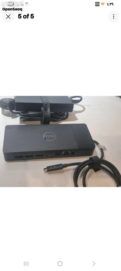 شاحن لابتوب ديل 130 واط اصلي بحال الوكاله مع دوك dell dock station for multi display & multi USB 3