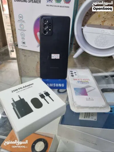 مستعمل اخو الجديد Samsung A72 رام 16 جيجا 128 و 256 أغراضة بدون كرتونه الأصلية متوفر توصيل 4