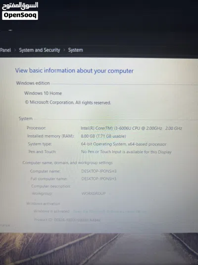 لابتوب Dell Latitude 3580 core i3 قابل للتفاوض جيل سادس ويندوز 10 8 gb مع 128 gb ssd 3