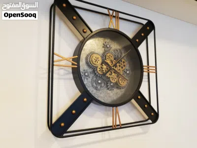 Unique Large Steampunk Wall Clock with Real Moving Gears - Excellent Condition ساعة حائط 3