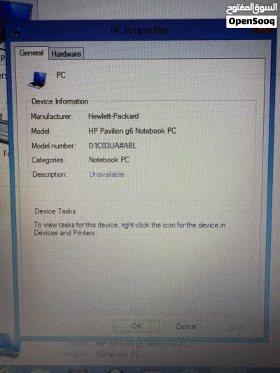 HP Pavilion g6 15.6” Laptop AMD A6-4400M 2.70GHz 8GB RAM Radeon HD Graphics Windows 8 64-B 4
