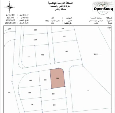 ارض للبيع طريق المطار الطنيب 2