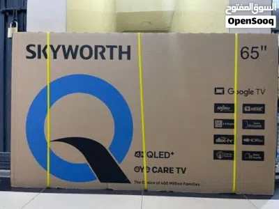 شاشة سكاي ورث 65 بوصة QLED+ 120Hz جديد مع ضمان سنه 2