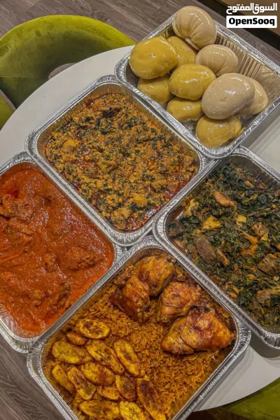 Nigeria suya stew and jollof rice 4