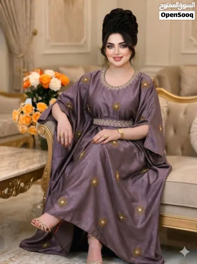 جلابية فراشة فاخرة بتصميم ملكي وألوان حصرية 2