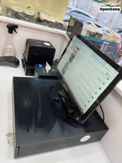 نظام مبيعات i machine متكامل مع قارئ باركود وطابعه باركود وطابعه فواتير وجرار كاش 3
