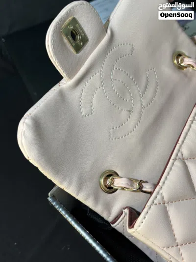 Chanel 24K mini flap lambskin nude pink/gold مساتر كولتي 3