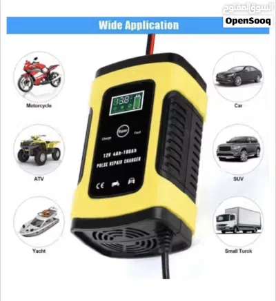 شاحن ومصلح بطاريات السيارات والدرجات الذكي 12V/24V - جديد بالكرتون 2