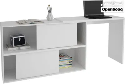 (للدراسة، المكتب المنز) L-مكتب جديد حرف L-Shape Desk (Study, Home-Office, Computer Desk) 2