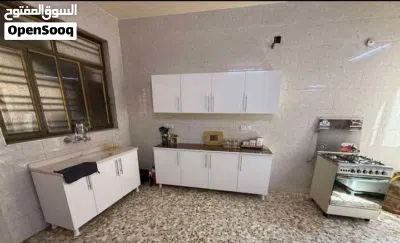 كاونتر mdf القياس مترين ارضي وملحق مع سنك متر و20 4
