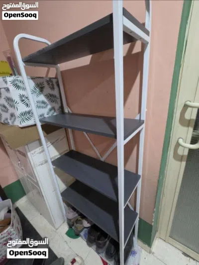 black and white shoe rack for keeping shoes 3