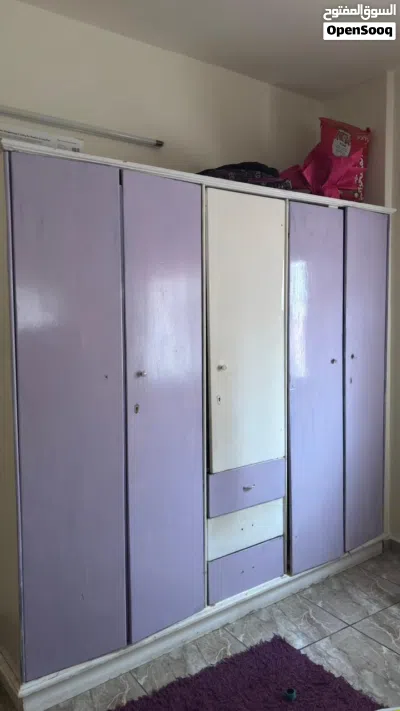 غرفة نوم بناتي لون نهدي وابيض 2