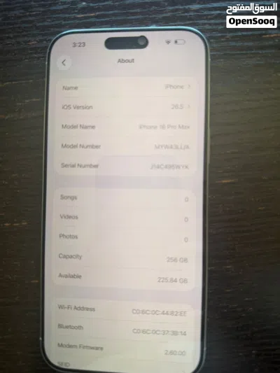 I phone 16 pro max 256 GB 2