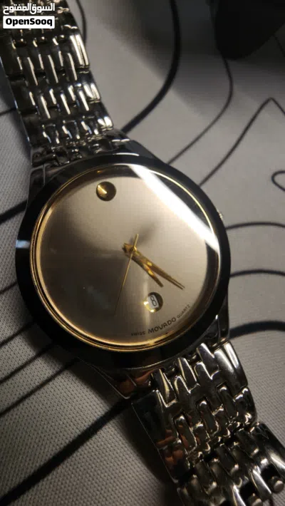 ساعة موفادو كالجديد نضافة 90%. Movado watch like new quartz. 3