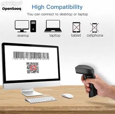 قارء باركود لاسلكي - 2D wireless barcode scanner 2