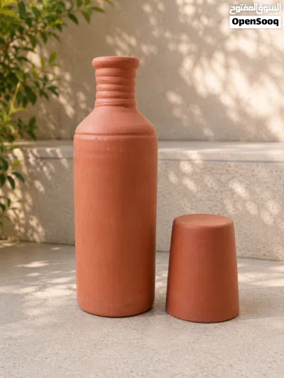 مطرة فخار طبيعي نخب اول مع كوب فخار 3