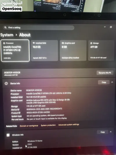 alian ware laptop no scratch like new 3