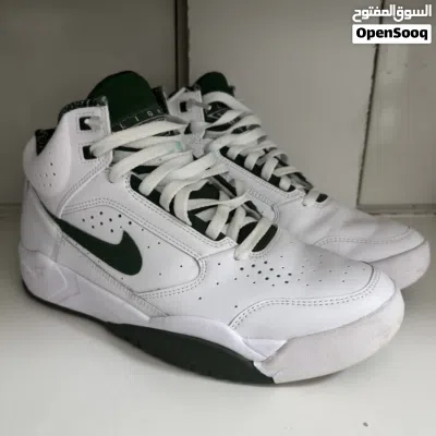 Men’s Nike Air Flight Lite Mid White Gorge Green Athletic Basketball Sneakers 2