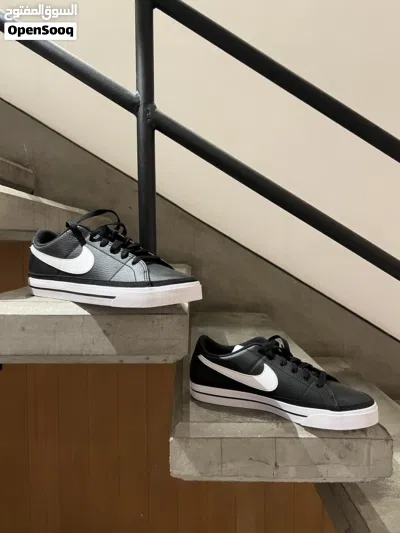 حذاء نايك أصلي جلد أسود جديد توصيل مجاني Original Nike Black Leather Shoes Box Sealed Free delivery 3