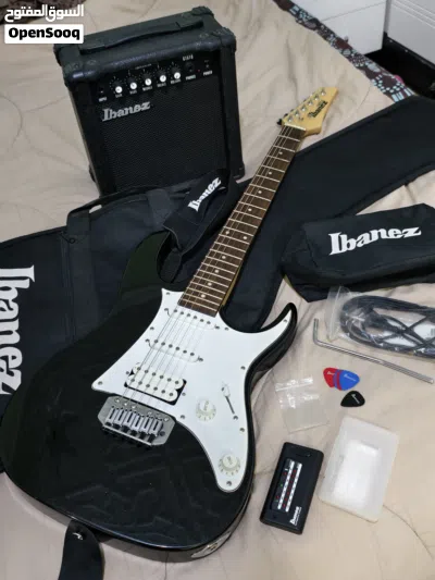 غيتار كهربائي كامل full electric guitar set with amplifier Ibanez 2
