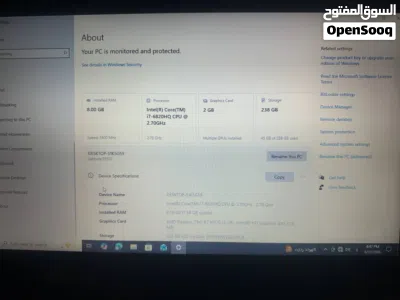 لابتوب ديل كور i7 نضيف مستخدم فقط للدراسة نضيف جدا 4
