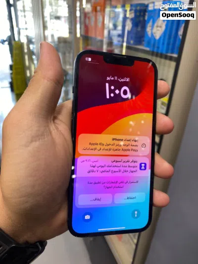 ايفون 14عادي للبيع جهاز نضيف ذاكرته 128 بطارية 100 جهاز شرق اوسط ويا كارتونه مالته امبدل بطاريه 4