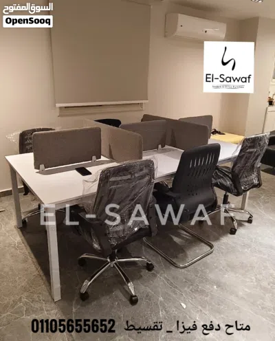 خلية عمل خشبmdfاسباني،مكاتب موظفين،ورك ستيشن،بارتيشن،work station,partition،خليه رباعية،أثاث مكتبي 3
