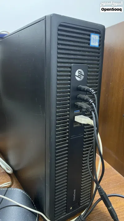 جهاز hp i7 جيل السابع مع 16 رام و عليه ssd 256 و hhd 500 مع شاشة لينوفو كبيرة وماوس وكيبورد 2