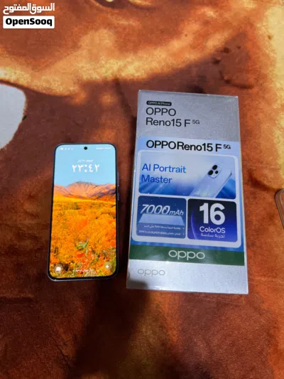 آخر اصدار oppo رينو 15 f ببطاريه عملاقه 7000 ذاكره 512 بشاحن 80 واط ملحقاته غير مستخدمه 2