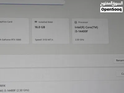 للبيع pc كرت RTX5060 4