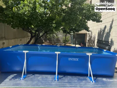 الصويفية تركيب اليوم بركة سباحة انتكس مقاس 4.5 متر مع فلتر ومضخة وغطا وكلور وطواشة كلور وأرضيات 3