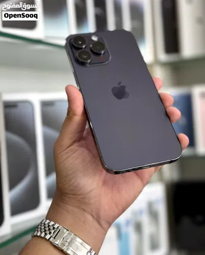 عرض خاص : iPhone 14 pro max 256gb مع الملحقات الهاتف بحالة الوكالة بدون اي مشاكل و مع ضمان 3