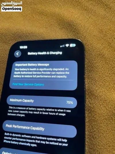 ايفون 13 برو ماكس iPhone 13 pro max مساحة التخزين 256GB سعة البطارية 75 2