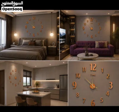 ساعة حائط بتصميم عصري وانيق وجداً جميل الدفع عند الاستلام والتوصيل مجاني 3