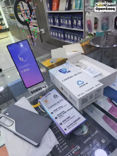 تكنو كامون 40Pro 5G جديد بالكرتونة 256 جيجا 24 رام 3