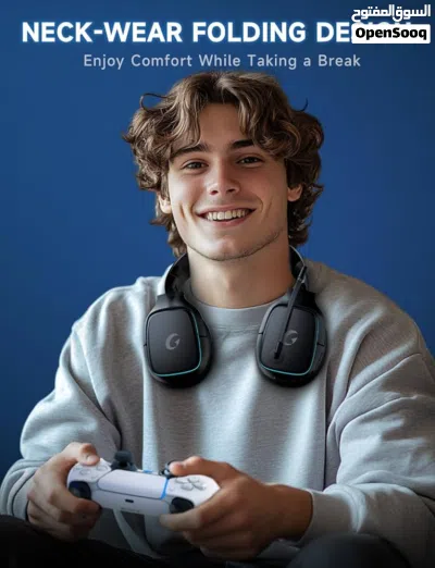 سماعات ألعاب لاسلكية Gvyugke بتردد 2.4 جيجاهرتز لأجهزة PS5 وPS4 والكمبيوتر الشخصي وSwitch - سماعات أ 3