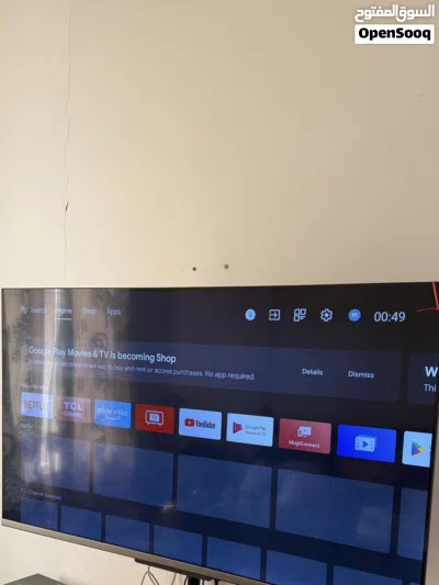 تلفزيون TCL للبيع 50 بوصه 4K سمارت اندرويد 11 4