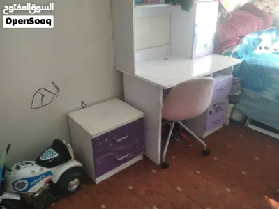 غرفه نوم اطفال سرير نفر ونص دولاب ثلاث فتحات مكتبه وكرسي وكمدينو 4