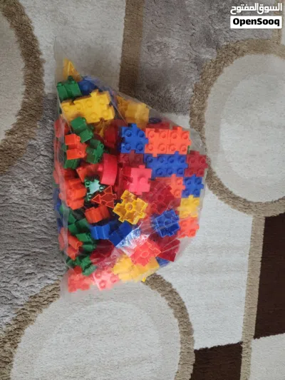 Large Bag of Colorful Kids Building Blocks / Interlocking Puzzle Toy 2