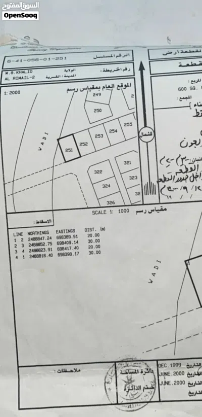 أرض للبيع في الرميل قريبة من الشارع السريع بوادي بني خالد 2
