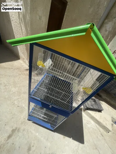 قفص طيور تنائي غير مستعمل نضيف مش متعمل ابدا خالي من العيوب وقابل لتحمل الصدا والامطار وبتصميم رائع 4
