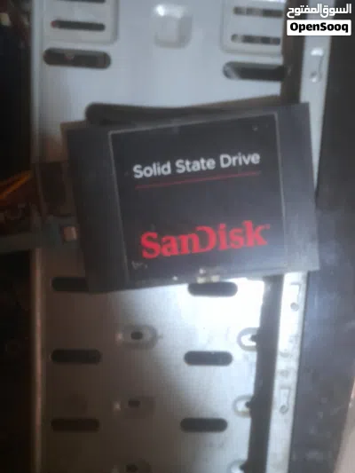 جهاز pc الجيل التالت كيسة مستطيلة ماركة القطع البورد والمعالج استيراد hp اما الهارد ssd San disk 4