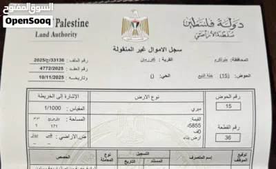 اراضي للبيع في فلسطين/طولكرم/كفر رمان 3