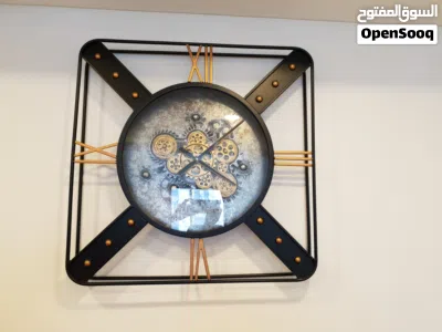 Unique Large Steampunk Wall Clock with Real Moving Gears - Excellent Condition ساعة حائط 4