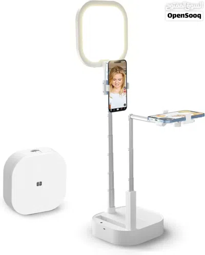 رنك لايت احترافي وستاند تصوير مزدوج للهاتف مناسب لصناعة المحتوى (Multi-Function Phone Holder Box) 4