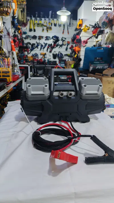 كمبريسر تعبئة تاير اطارات اربعة سلندر بستن يعبي تواير تعبأة التاير الكتروني كبير 12V Tire Inflator 2