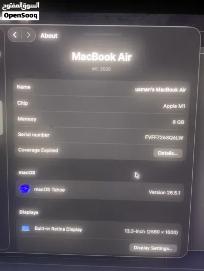 Macbook air M1 2020 like new 4