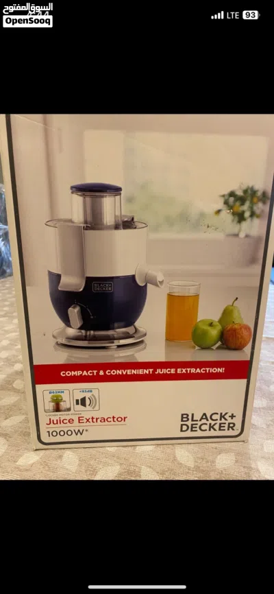 عصارة ماركة Black+Decker بلاك آند ديكر بالكرتون W 1000 واط قوية وممتازة 2