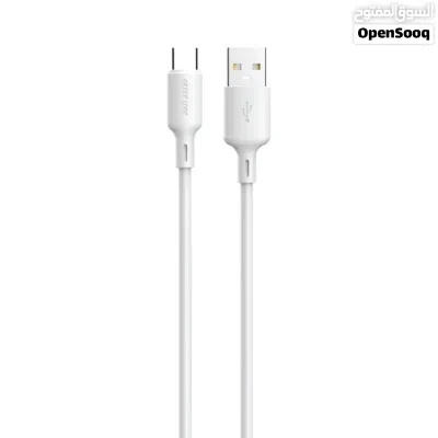 كابل Green Lion 100 واط USB-A إلى USB-C TPE بطول 1 متر - أبيض كابل Green Lion 100 واط USB-A إلى USB 2